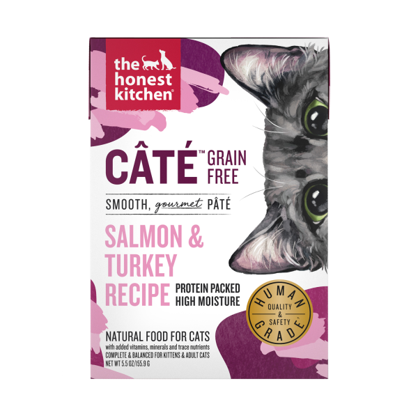 Honest Kitchen  - Grain Free Salmon & Turkey Pate for Cats 12 x 5.5oz