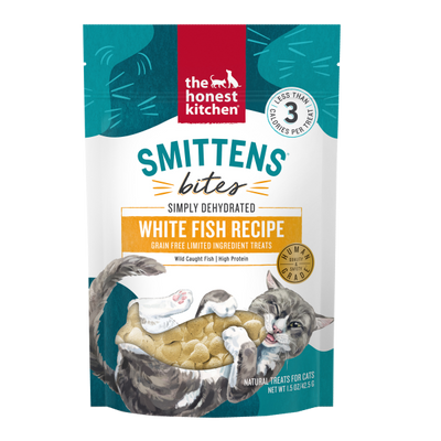 Honest Kitchen  - Grain Free Smittens Heart-Shaped Bites White Fish Recipe Treats for Cats 2oz