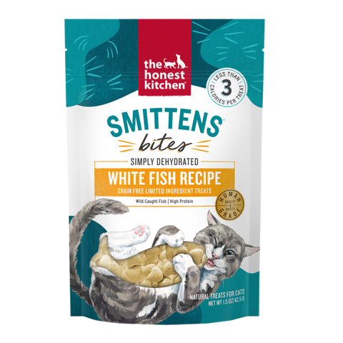 Honest Kitchen  - Grain Free Smittens Heart-Shaped Bites White Fish Recipe Treats for Cats 2oz
