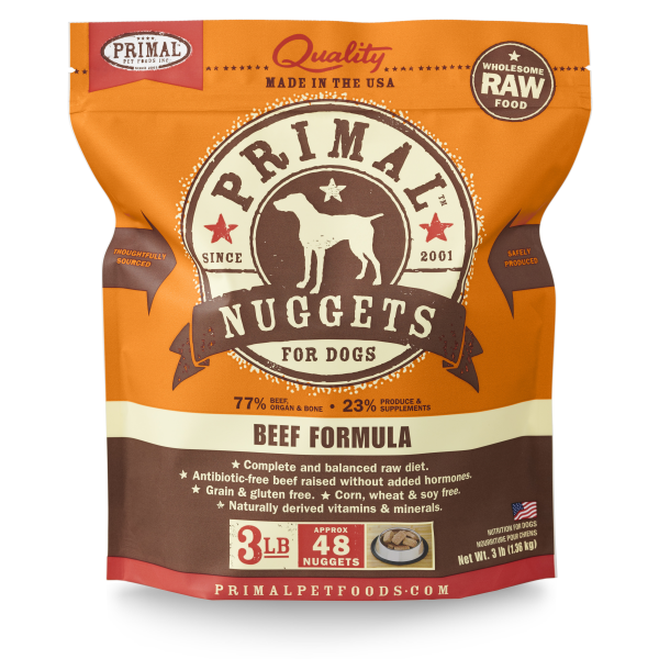 Primal Dog Raw Beef Nuggets