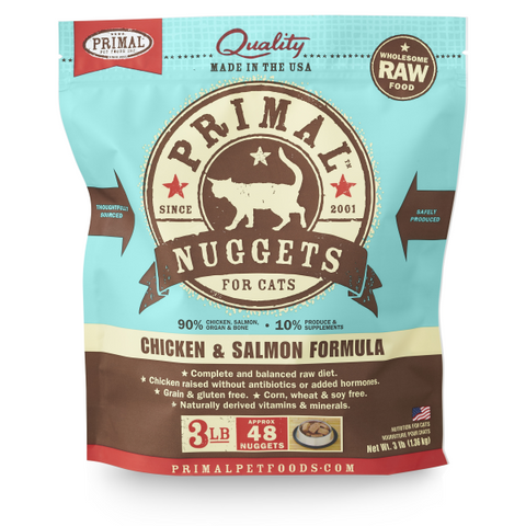 Primal Cat Raw Chicken/Salmon Nuggets 3 lb