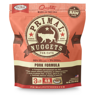 Primal Cat Raw Pork Nuggets 3LB
