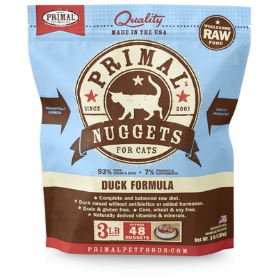 Primal Cat Raw Duck Nuggets 3 lb