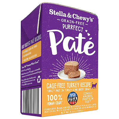 Stella & Chewy's Purrfect Turkey Pate for Cats 12 x 5.5oz packs.