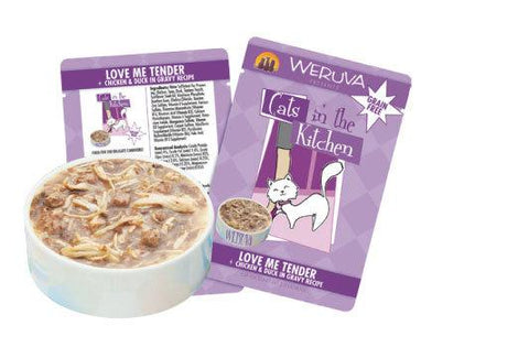 Weruva Love Me Tender - Chicken & Duck in Gravy Recipe 12 x 3 oz. pouches(Min 2 bag purchase or with another item)