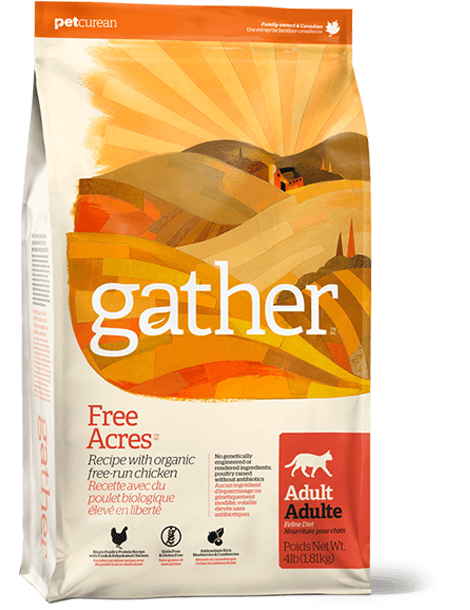 Gather - Free Acres -  Organic Free-Run Chicken Recipe for Adult Cats 8 lbs.