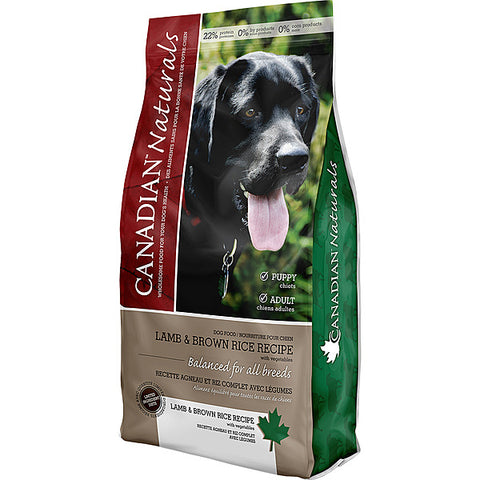 Canadian Naturals Lamb & Brown RIce for Dogs 25 lbs.