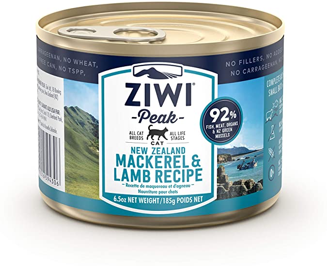 Ziwi Peak Moist Mackerel & Lamb For Cats 12  6.6 oz. cans