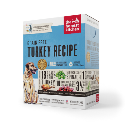 Honest Kitchen Dehydrated - Grain-Free Turkey Recipe 10 lbs.