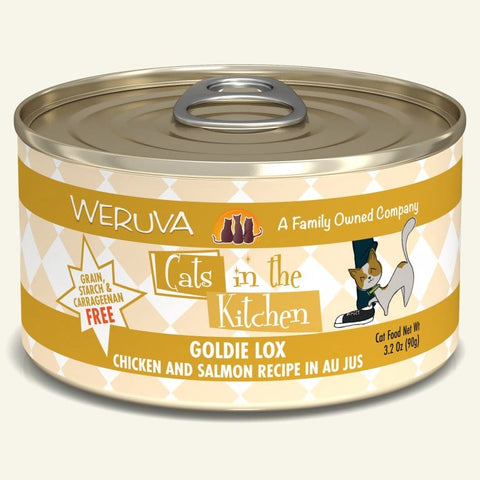 Weruva Cats in the Kitchen Goldie Lox Chicken and Salmon Au Jus 24 x 6 oz. cans