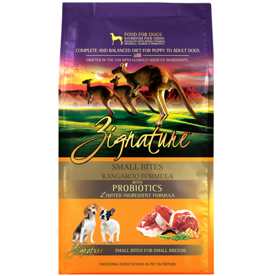 Zignature Grain-Free LID Kangaroo Small Bites for Small Breed Dogs 12.5 LBS