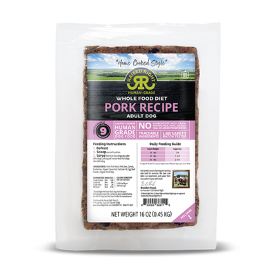 Raised Right - Pork Adult Dog Recipe - 8x1Lb
