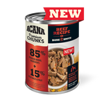 Acana Premium Chunks Beef Recipe in Bone Broth for Dogs 12x363gram cans