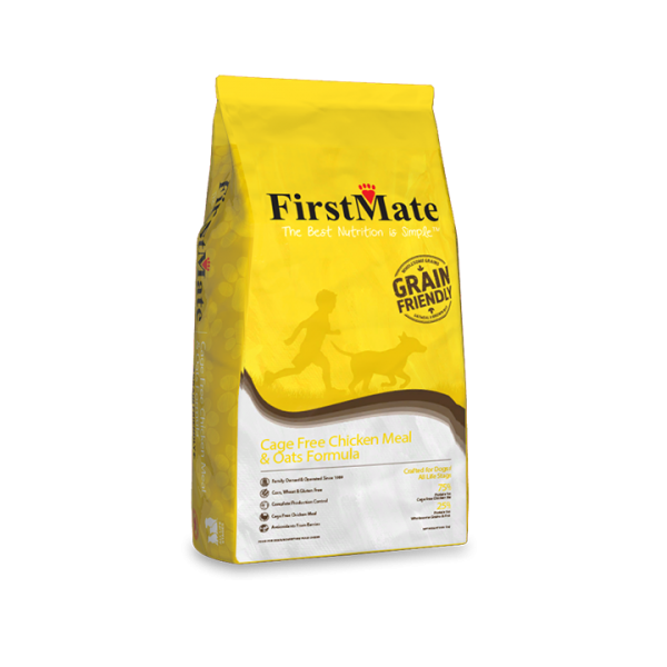 FirstMate's Grain Friendly Cage Free Chicken Meal and Oats Formula 25 lbs