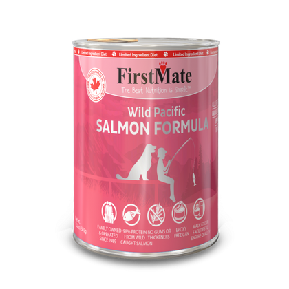 FirstMate's Can Wild Salmon for Dogs or Cats 12 x12.5 oz.