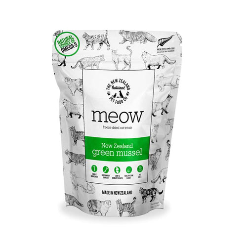 NZ Natural Pet Food Co MEOW Freeze-Dried Green Lip Mussel Treats CATS 50g