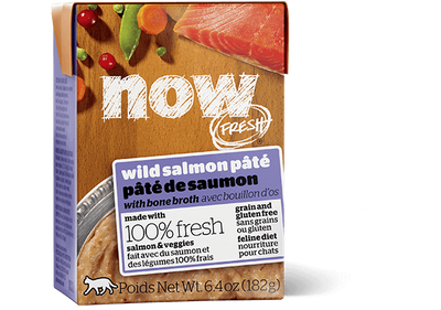 NOW FRESH Grain Free Wild Salmon Pate with Bone Broth 24 x 6.4 oz -