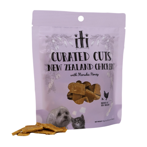 iTi NZ Chicken with Manuka Honey Cuts Treats for Dogs or Cats 3.5oz