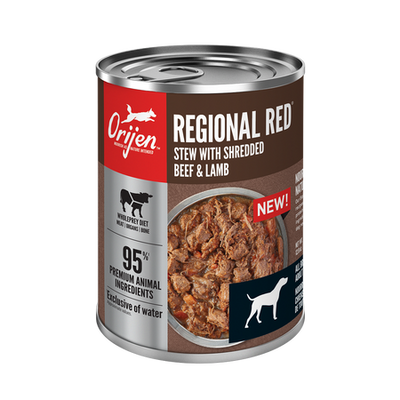 Orijen Regional Red Stew with Shredded Beef & Lamb for Dogs 12x 363gr cans