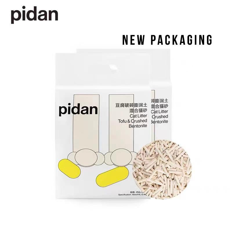 Pidan Tofu Cat Litter & Crushed Bentonite 4 x 2.4 Kg bags case