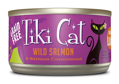 Tiki Cat Hanalei Luau Wild Salmon  12 x 2.8 oz cans