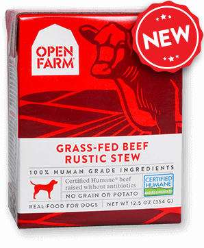 Open Farm Harvest Grass-Fed Beef Rustic Stew for Dogs 12 x 12.5 oz Tetra Packs