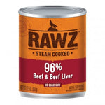 RAWZ 96% Beef & Beef Liver for DOGS 12 x 12.5 oz cans