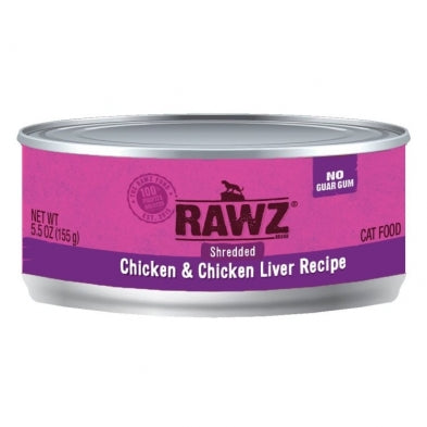 RAWZ Cat Shredded Chicken & Chicken Liver 24/5.5 oz.