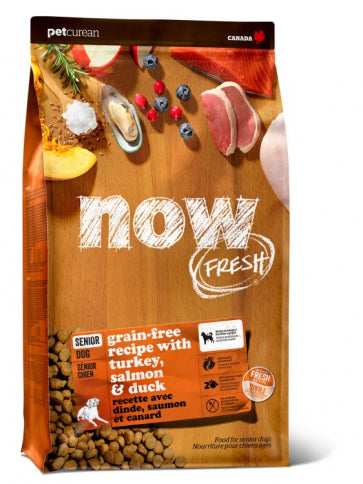 Now Fresh Grain-Free Turkey, Salmon & Duck Senior Dog Recipe 22 lbs.