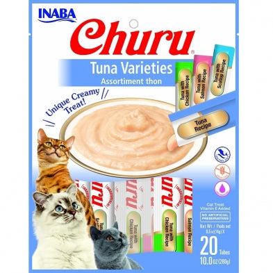 Inaba Churu Puree Tuna Variety Bag / 20 tubes x .5oz