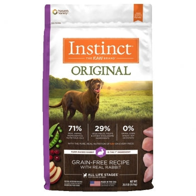Nature's Variety Instinct Grain-Free   Rabbit Meal Formula for Dogs  20 lbs. bag