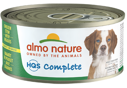 ALMO NATURE HQS COMPLETE DOG Chicken Stew with Potato and Green Pea  24 X 156 gram cans