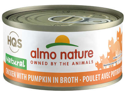 ALMO NATURE HQS NATURAL CAT - Chicken with Pumpkin in broth 24 X 70 gram cans
