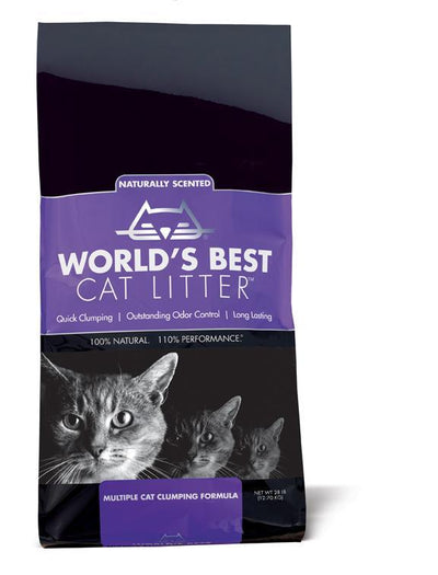 World's Best Cat Litter' Lavender Scented Multiple Cat Clumping Formula 28 lbs. bag