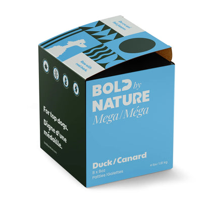 Bold by Nature Mega Duck Raw Patties for Dogs