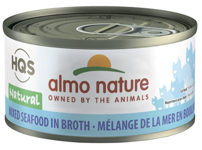 ALMO NATURE HQS NATURAL CAT - Mixed Seafood in broth 24 X 70 gram cans