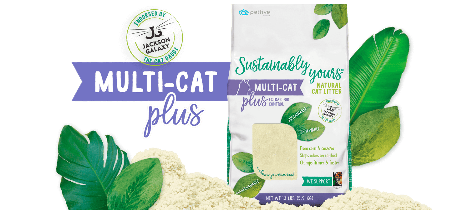 Sustainably Yours Multi Cat PLUS extra odour control Litter 26 Lbs