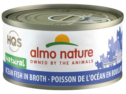 ALMO NATURE HQS NATURAL CAT - Ocean Fish in broth 24 X 70 gram cans