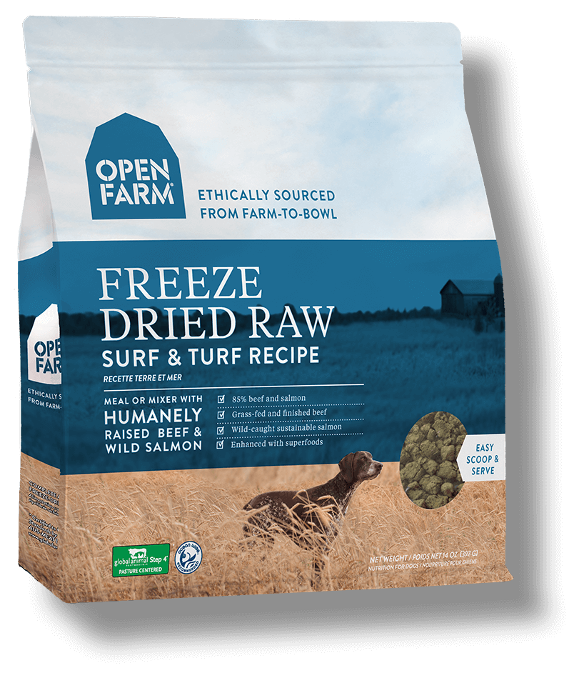 Open Farm Surf and Turf Freeze Dried Raw Dog Food 13.5 oz
